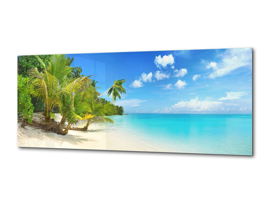 Graphic Art Print on Glass – Available in 5 different sizes – Nature Series 01B: Holiday paradise