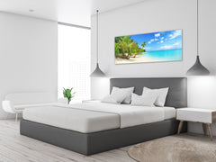 Impresión artística gráfica sobre vidrio – Disponible en 5 tamaños diferentes – Serie Naturaleza 01B: Paraíso vacacional