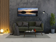 Glass Picture Toughened Wall Art – Available in 5 different sizes – Nature Series 01D: Reflections on a calm lake
