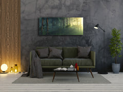 Modern Glass Picture – Available in 5 different sizes – Nature Series 01C: Forest in the morning sun