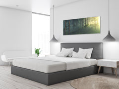 Modern Glass Picture – Available in 5 different sizes – Nature Series 01C: Forest in the morning sun