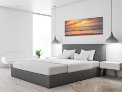 Modern Glass Picture – Available in 5 different sizes – Nature Series 01C: Sunset seashore