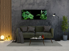 Glass Wall Art – Available in 5 different sizes – Flowers and leaves Series 03: Tropical plants leaves