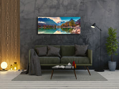 Graphic Art Print on Glass – Available in 5 different sizes – Nature Series 01B: Jasna lake in Slovenia