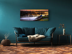 Glasdruck-Wandkunst – Bild auf Glas 125 x 50 cm (≈ 50” x 20”) ; See 10