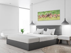 Wall Art Glass Print Picture – Available in 5 different sizes – Animals Series 02: Group of animals on meadow