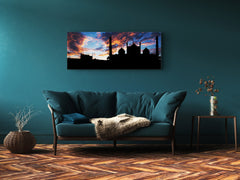 Glass Picture Wall Art – Available in 5 different sizes – Nature Series 01D: Mosques silhouette