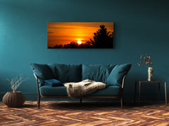 Glass Picture Wall Art - Available in 5 different sizes – Nature Series 01D: Fiery sunset