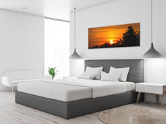 Glass Picture Wall Art - Available in 5 different sizes – Nature Series 01D: Fiery sunset