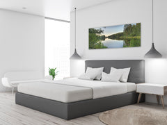 Glass Print Wall Art – Available in 5 different sizes – Nature Series 01A: Quiet lake in the evening twilight