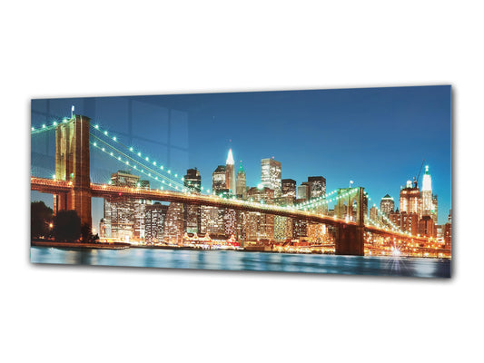 Glass Print Wall Art – Image on Glass 125 x 50 cm (? 50” x 20”) ; City 27