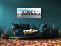 Beautiful Quality Glass Print Picture – Available in 5 different sizes – Cities Series 04: Panoramic view of Manhattan