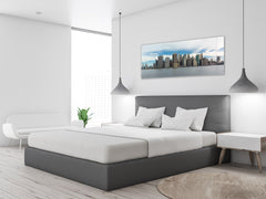 Beautiful Quality Glass Print Picture – Available in 5 different sizes – Cities Series 04: Panoramic view of Manhattan