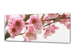 Glasdruck-Wandkunst – Bild auf Glas 125 x 50 cm (≈ 50” x 20”) ; Blume 14