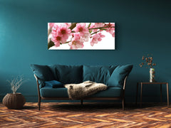 Glasdruck-Wandkunst – Bild auf Glas 125 x 50 cm (≈ 50” x 20”) ; Blume 14