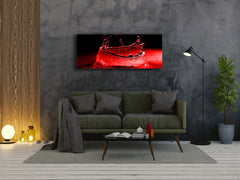 Cuadro de pared tras vidrio templado 125 x 50 cm (≈ 50” x 20”) ; Agua 1