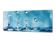 Arte mural con impresión en vidrio: imagen sobre vidrio de 125 x 50 cm (≈ 50” x 20”); Agua 9