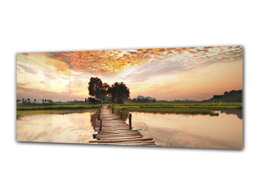 Glass Print Wall Art – Image on Glass 125 x 50 cm (? 50” x 20”) ; Pier 11