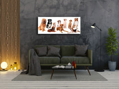Glass Print Wall Art – Image on Glass 125 x 50 cm (? 50” x 20”) ; Dogs 2