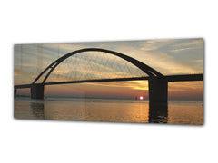 Glass Print Wall Art – Image on Glass 125 x 50 cm (? 50” x 20”) ; Bridge 22