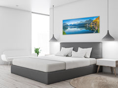 Graphic Art Print on Glass – Available in 5 different sizes – Nature Series 01B: Alps in beautiful morning light