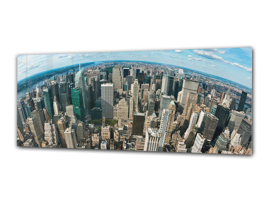 Glass Print Wall Art – Image on Glass 125 x 50 cm (? 50” x 20”) ; City 18