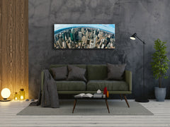 Glass Print Wall Art – Image on Glass 125 x 50 cm (? 50” x 20”) ; City 18