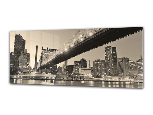 Glass Print Wall Art – Image on Glass 125 x 50 cm (? 50” x 20”) ; Bridge 16