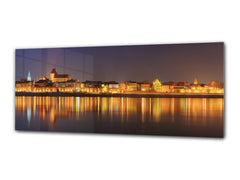 Glass Print Wall Art – Image on Glass 125 x 50 cm (? 50” x 20”) ; City by Night 31