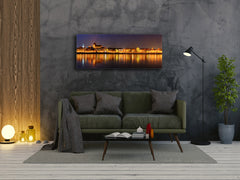 Glass Print Wall Art – Image on Glass 125 x 50 cm (? 50” x 20”) ; City by Night 31