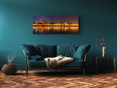 Glass Print Wall Art – Image on Glass 125 x 50 cm (? 50” x 20”) ; City by Night 31
