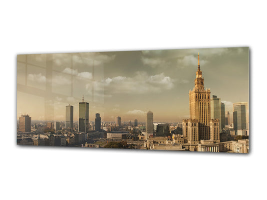 Glass Print Wall Art – Image on Glass 125 x 50 cm (? 50” x 20”) ; City 38