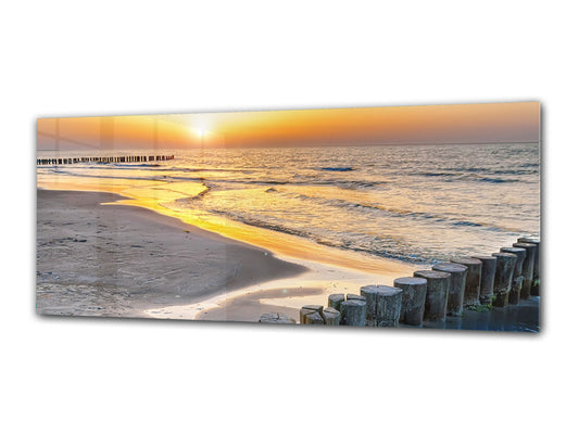 Glass Print Wall Art – Image on Glass 125 x 50 cm (? 50” x 20”) ; Sea 12