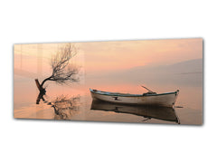 Glass Print Wall Art – Image on Glass 125 x 50 cm (? 50” x 20”) ; Boat 3