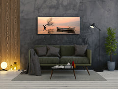 Glass Print Wall Art – Image on Glass 125 x 50 cm (? 50” x 20”) ; Boat 3