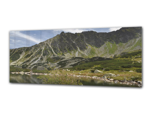 Glass Print Wall Art – Image on Glass 125 x 50 cm (? 50” x 20”) ; Mountains 15