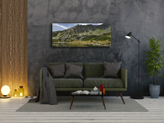 Glasdruck-Wandkunst – Bild auf Glas 125 x 50 cm (≈ 50” x 20”) ; Berge 15