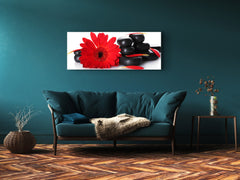 Glass Print Wall Art – Image on Glass 125 x 50 cm (? 50” x 20”) ; Flower 20