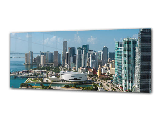 Glass Print Wall Art – Image on Glass 125 x 50 cm (? 50” x 20”) ; City 22