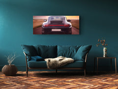 Arte mural con impresión en vidrio: imagen sobre vidrio de 125 x 50 cm (≈ 50” x 20”); Coche 3