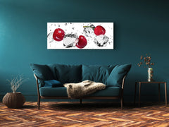 Glass Print Wall Art – Image on Glass 125 x 50 cm (? 50” x 20”) ; Cherries