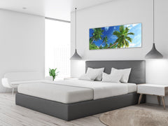 Glass Print Wall Art – Image on Glass 125 x 50 cm (? 50” x 20”) ; Palm Trees 3