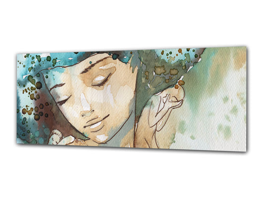 Glass Print Wall Art – Image on Glass 125 x 50 cm (? 50” x 20”) ; Abstract Art. 13