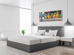 Glass Print Wall Art – Image on Glass 125 x 50 cm (? 50” x 20”) ; Parrots