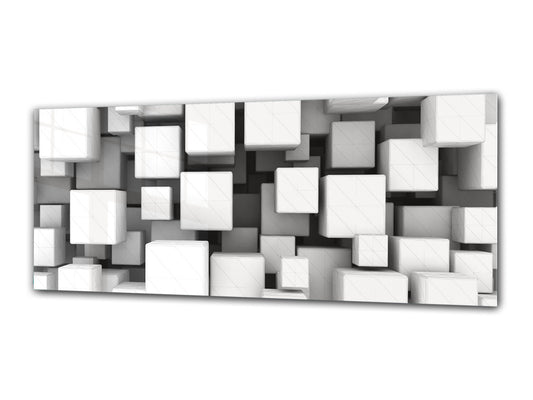 Arte mural con impresión en vidrio: imagen sobre vidrio de 125 x 50 cm (≈ 50” x 20”); Diseño 12