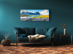 Glass Print Wall Art – Available in 5 different sizes – Nature Series 01A: Colorful summer panorama