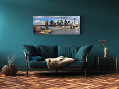 Glasdruck-Wandkunst – Bild auf Glas 125 x 50 cm (≈ 50” x 20”); Stadt 30