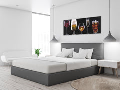 Glass Print Wall Art – Image on Glass 125 x 50 cm (≈ 50” x 20”) ; Drinks 2