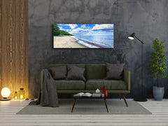 Glasdruck-Wandkunst – Bild auf Glas 125 x 50 cm (≈ 50” x 20”) ; Meer 10