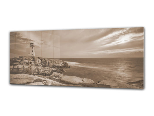 Glass Print Wall Art – Image on Glass 125 x 50 cm (? 50” x 20”) ; Lighthouse 2